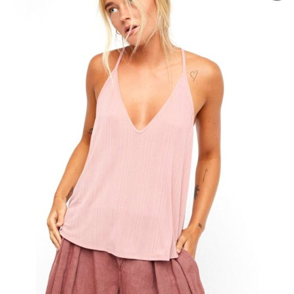 Free People Tops - Intimately Free People Slinky Slink Pink Racerback Tank Top